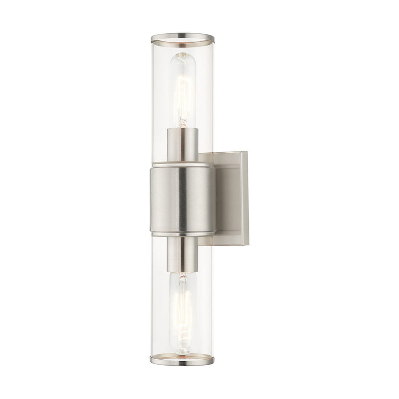 Livex Lighting 17142-91 Two Light Vanity Sconce, Brushed Nickel