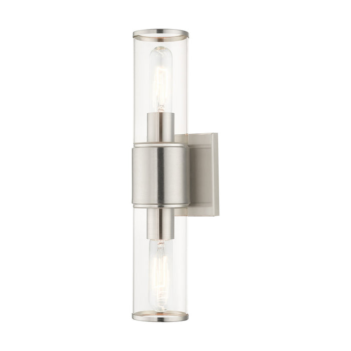 Livex Lighting 17142-91 Two Light Vanity Sconce, Brushed Nickel