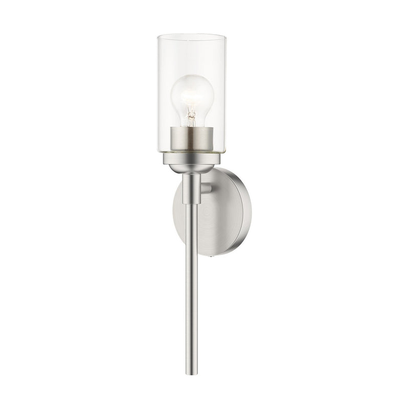Livex Lighting 18081-91 One Light Wall Sconce, Brushed Nickel