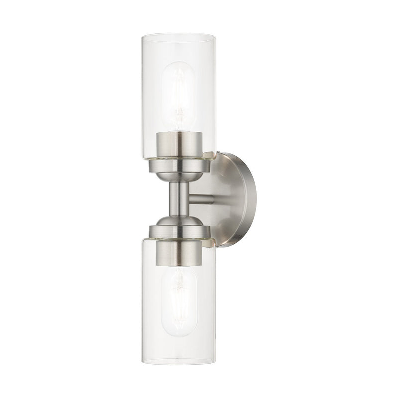Livex Lighting 18082-91 Two Light Vanity Sconce, Brushed Nickel