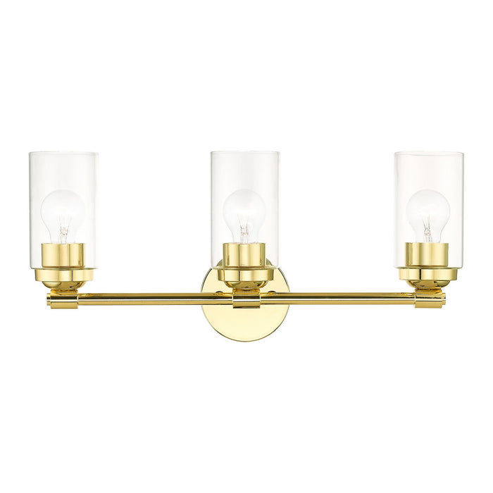 Livex Lighting 18083-02 Three Light Vanity Sconce, Polished Brass