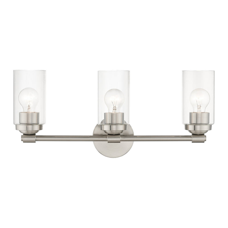 Livex Lighting 18083-91 Three Light Vanity Sconce, Brushed Nickel