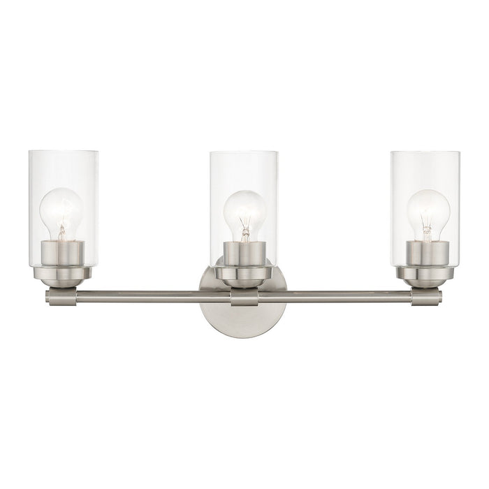Livex Lighting 18083-91 Three Light Vanity Sconce, Brushed Nickel
