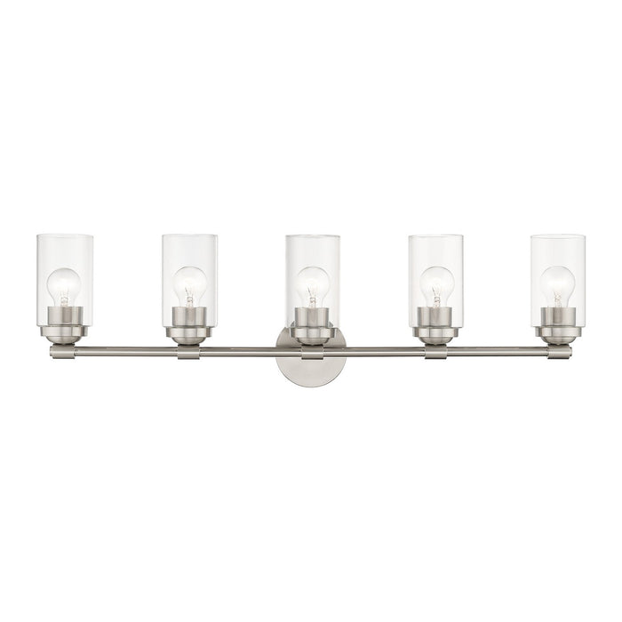 Livex Lighting 18085-91 Five Light Vanity Sconce, Brushed Nickel