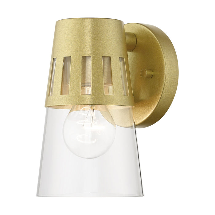 Livex Lighting 27971-33 One Light Outdoor Wall Lantern, Soft Gold