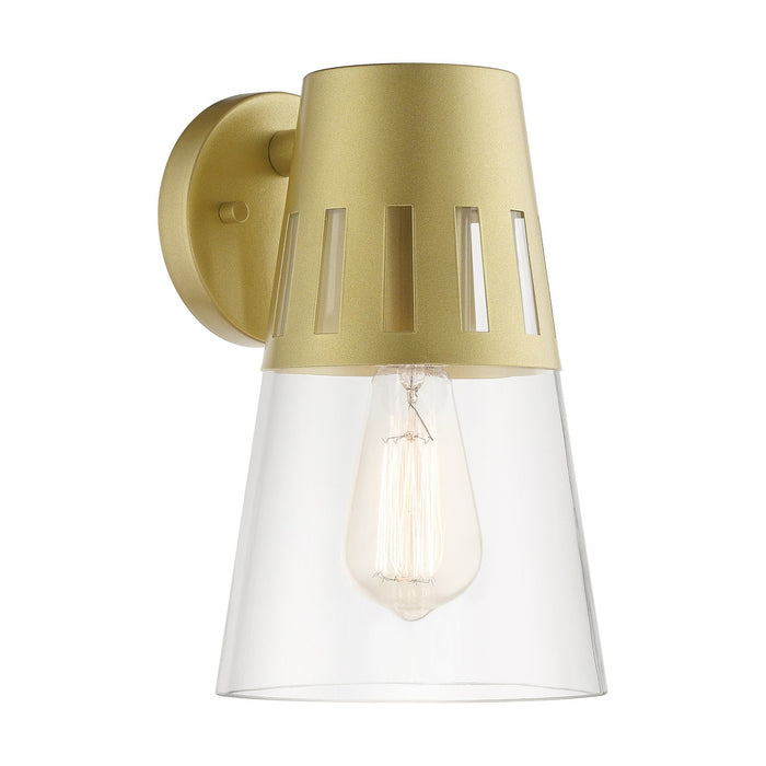 Livex Lighting 27972-33 One Light Outdoor Wall Lantern, Soft Gold