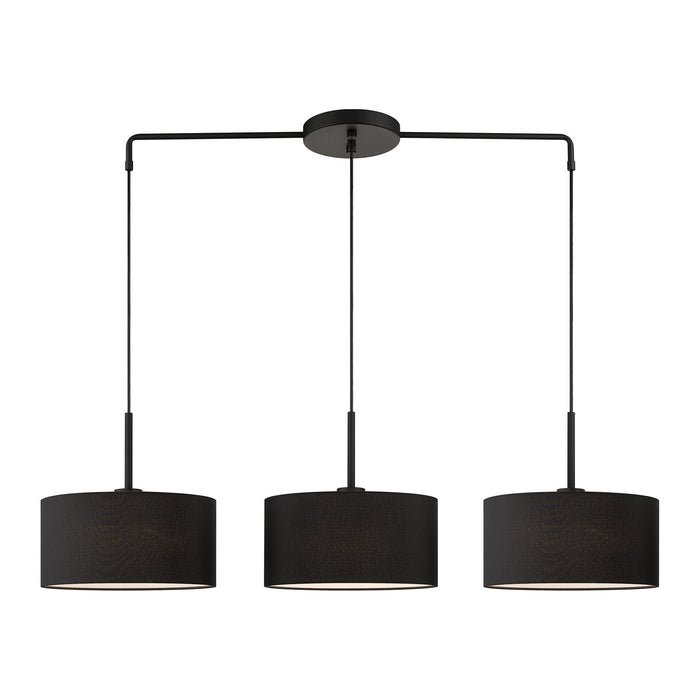 Livex Lighting 50273-04 Three Light Linear Chandelier, Black