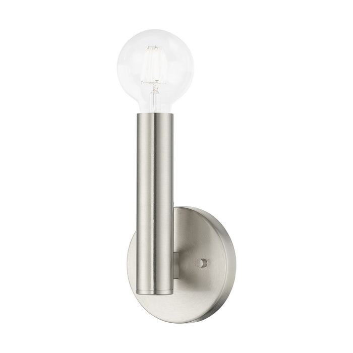 Livex Lighting 51131-91 One Light Wall Sconce, Brushed Nickel