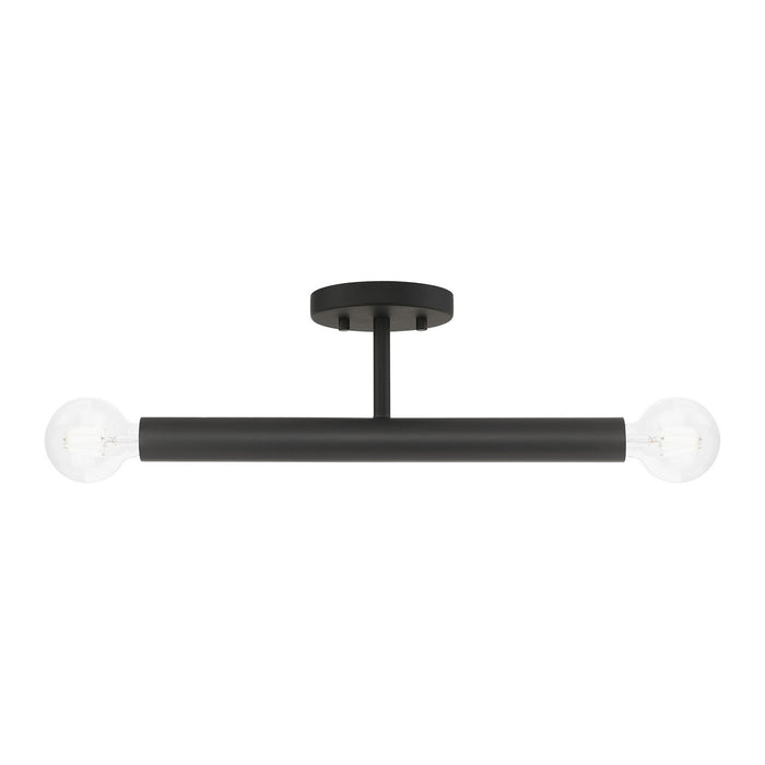 Livex Lighting 51139-04 Two Light Semi-Flush Mount, Black