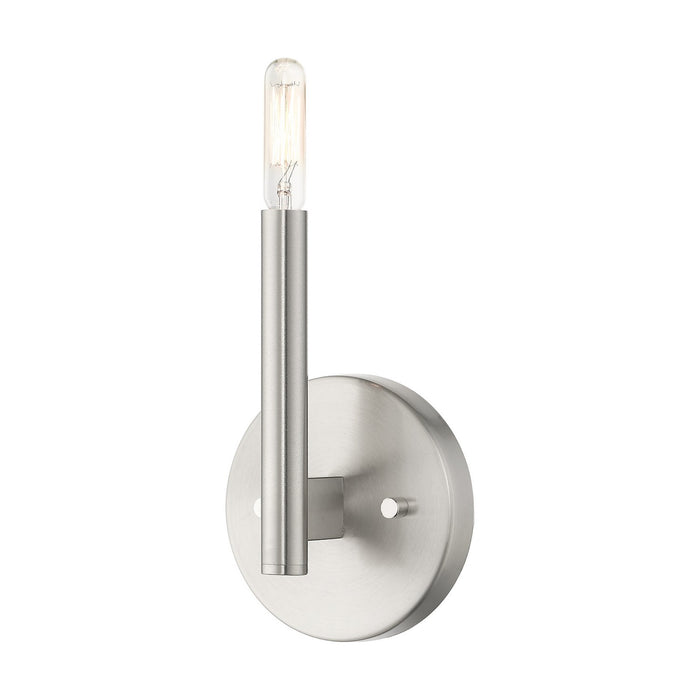 Livex Lighting 51171-91 One Light Wall Sconce, Brushed Nickel