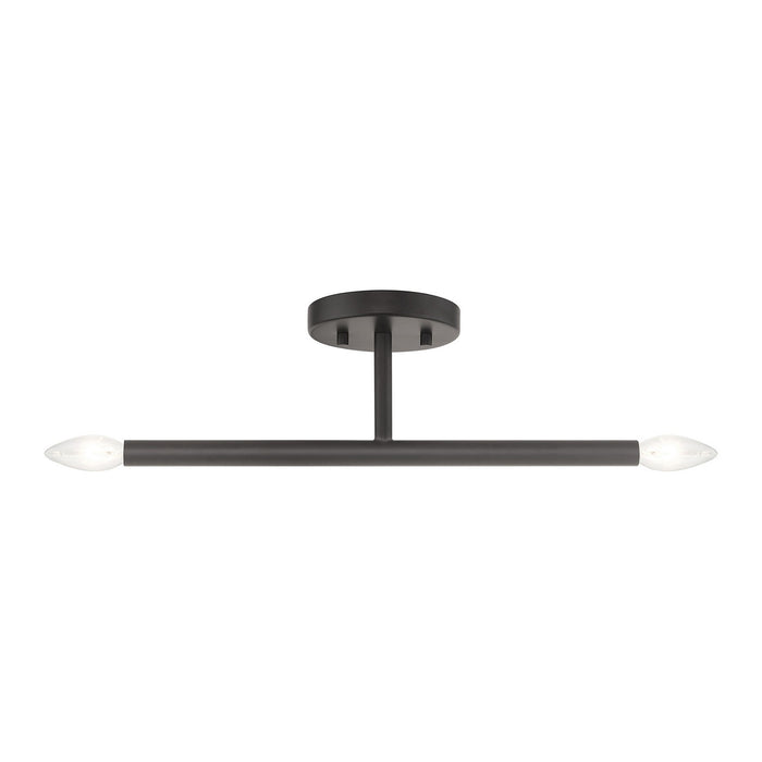 Livex Lighting 51179-07 Two Light Semi-Flush Mount, Bronze