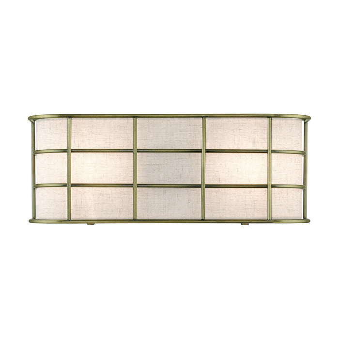 Livex Lighting 55110-01 Two Light Wall Sconce, Antique Brass