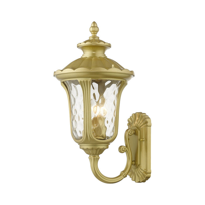 Livex Lighting 7856-33 Three Light Outdoor Wall Lantern, Soft Gold