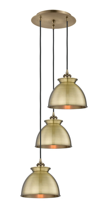 Innovations 113B-3P-AB-M14-AB Three Light Pendant, Antique Brass