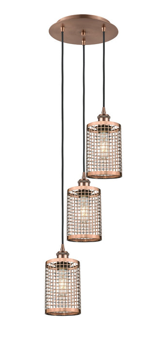 Innovations 113B-3P-AC-M18-AC LED Pendant, Antique Copper