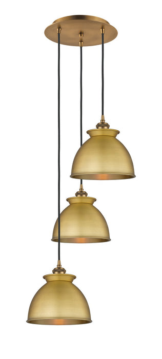 Innovations 113B-3P-BB-M14-BB Three Light Pendant, Brushed Brass