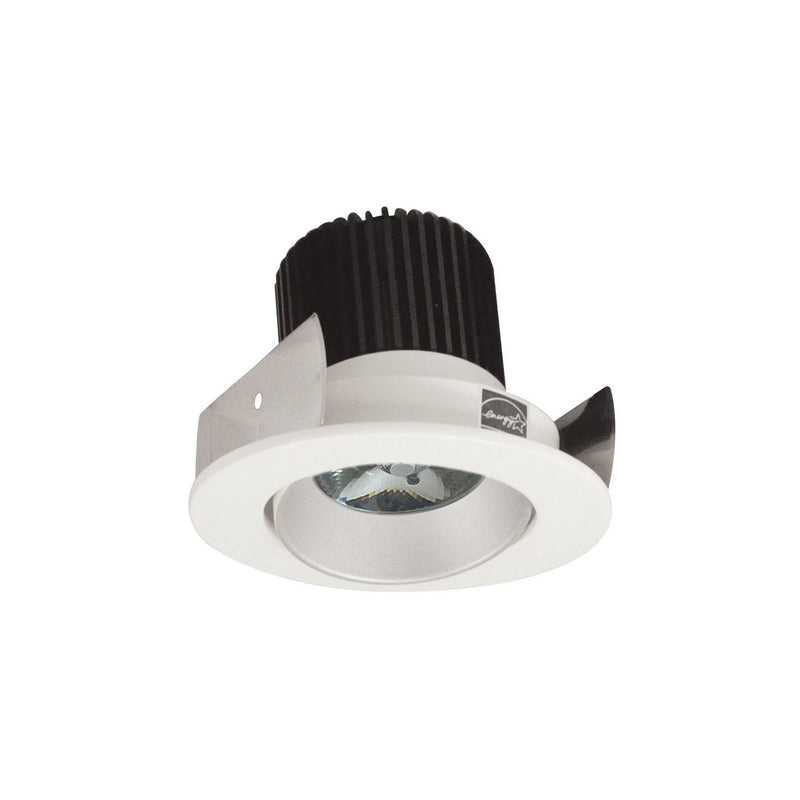 Nora Lighting NIOB-2RC30QHZMPW LED Adjustable Cone Reflector, Haze Reflector / Matte Powder White Flange