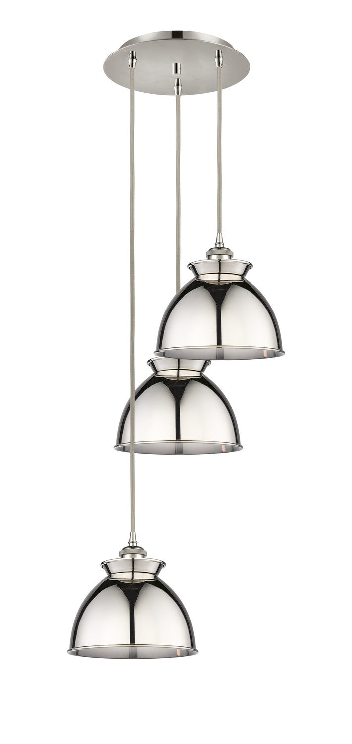 Innovations 113B-3P-PN-M14-PN Three Light Pendant, Polished Nickel