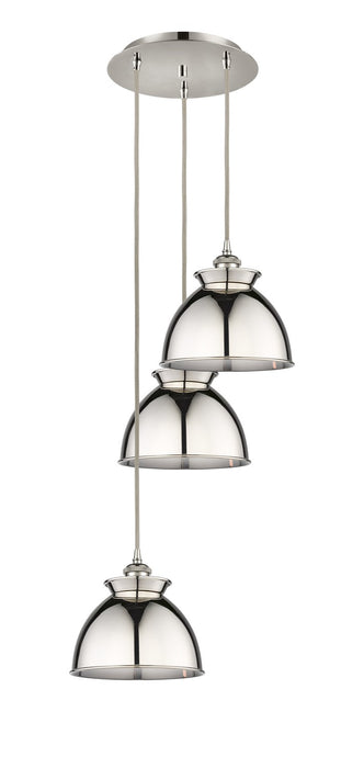 Innovations 113B-3P-PN-M14-PN Three Light Pendant, Polished Nickel