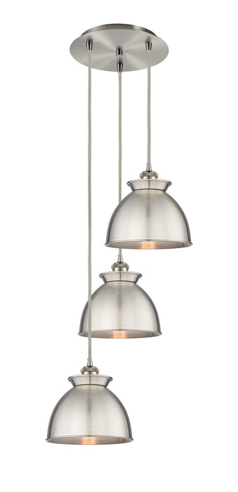 Innovations 113B-3P-SN-M14-SN Three Light Pendant, Brushed Satin Nickel