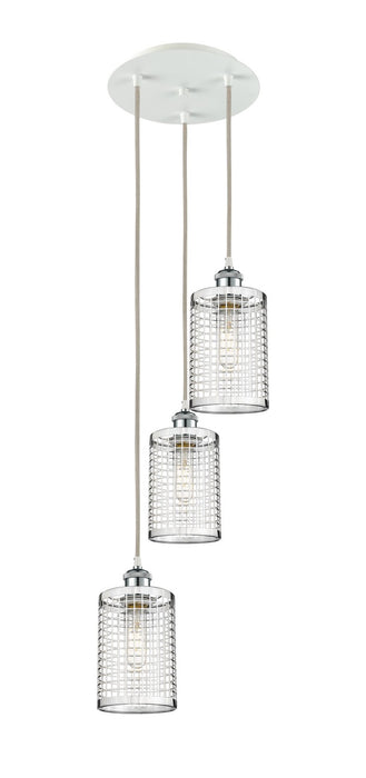 Innovations 113B-3P-WPC-M18-PC LED Pendant, White Polished Chrome