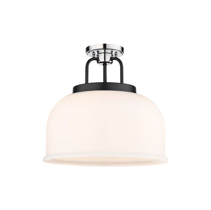 Innovations 239-3C-BPC-G239-15WH Three Light Flush Mount, Black Polished Chrome