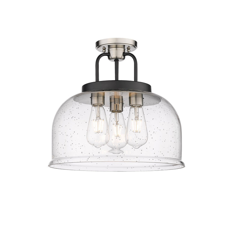 Innovations 239-3C-BSN-G239-15SDY Three Light Flush Mount, Black Satin Nickel