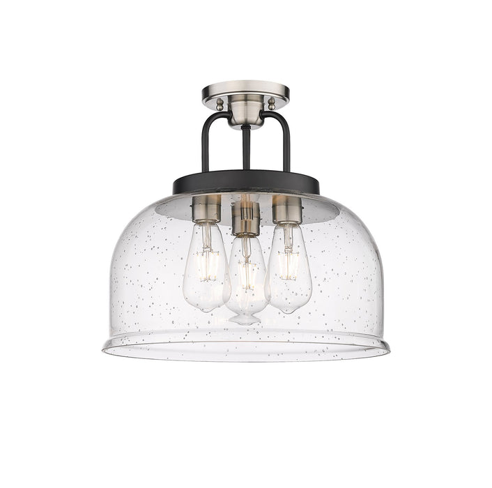 Innovations 239-3C-BSN-G239-15SDY Three Light Flush Mount, Black Satin Nickel