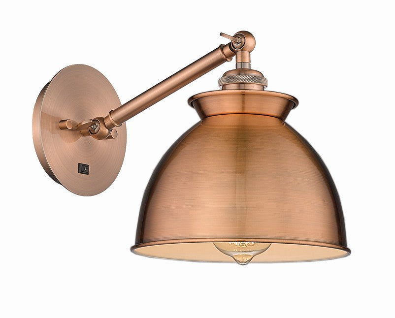 Innovations 317-1W-AC-M14-AC One Light Wall Sconce, Antique Copper