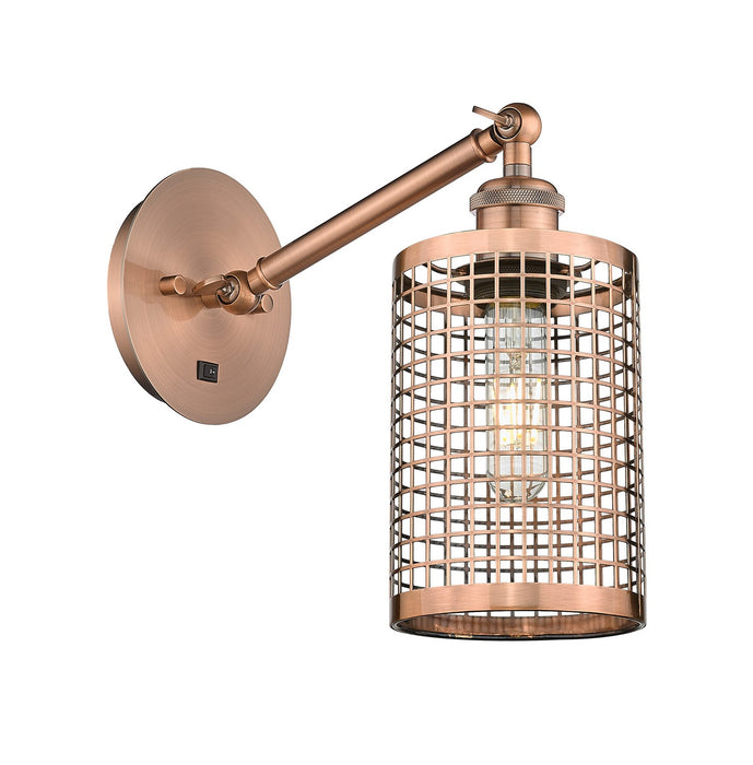 Innovations 317-1W-AC-M18-AC LED Wall Sconce, Antique Copper