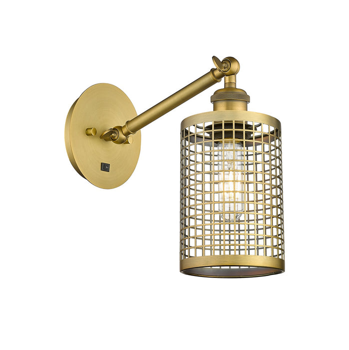 Innovations 317-1W-BB-M18-BB LED Wall Sconce, Brushed Brass