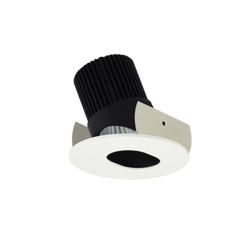 Nora Lighting NIOB-2RSL30QBMPW LED Adjustable Slot Aperture, Black Slot Aperture / Matte Powder White Flange