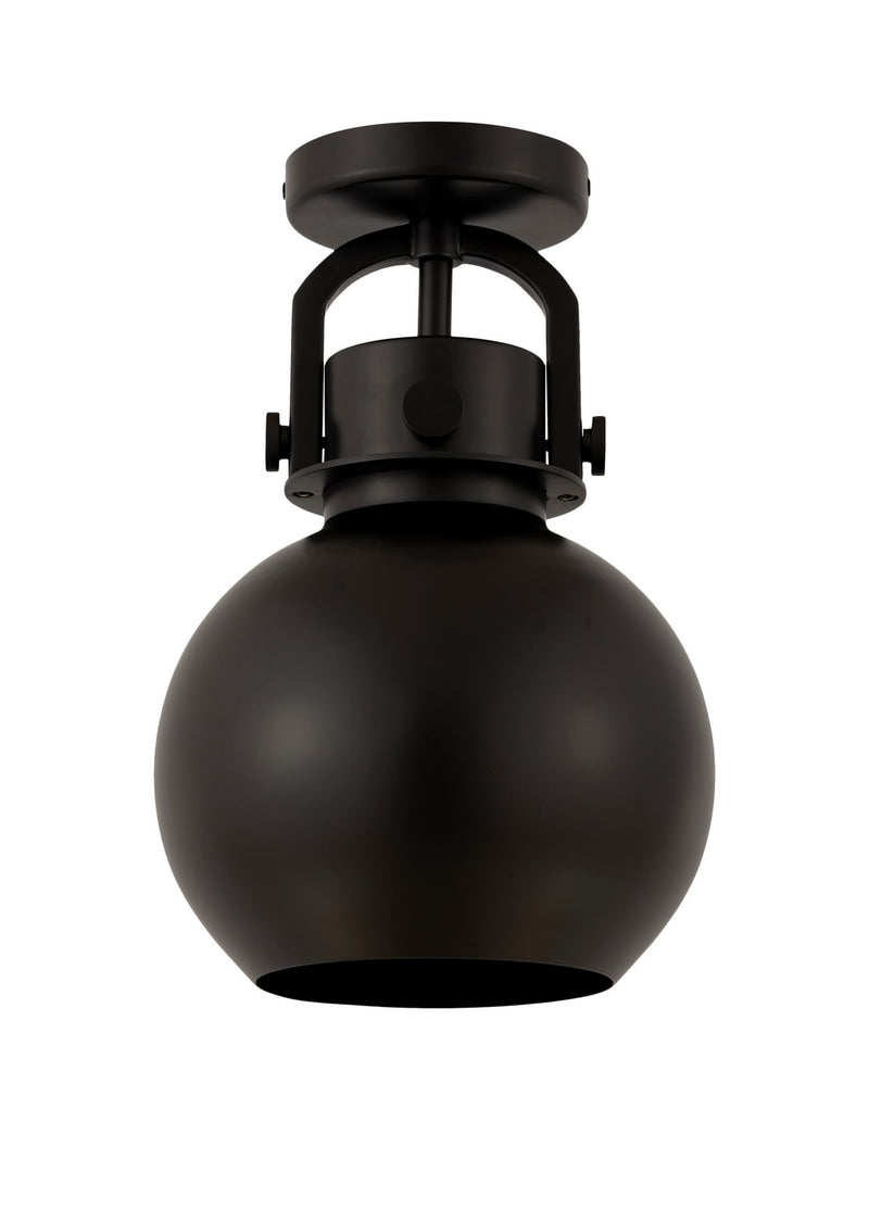 Innovations 410-1F-BK-M410-8BK One Light Flush Mount, Matte Black