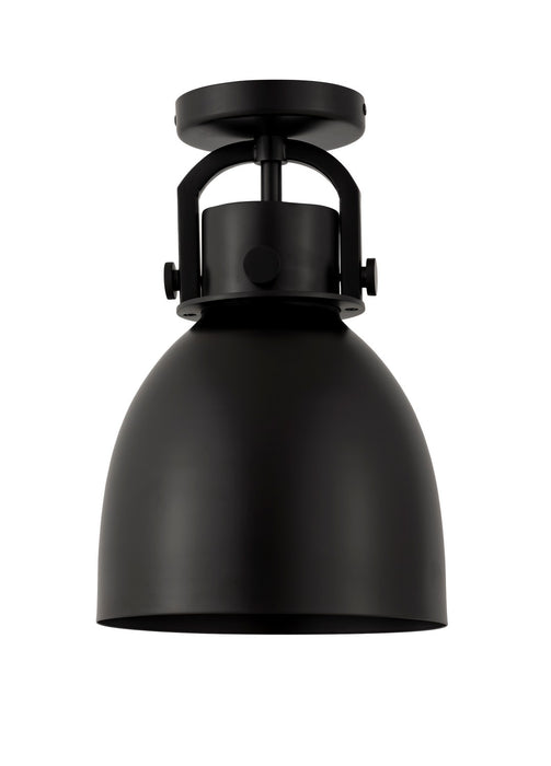 Innovations 410-1F-BK-M412-8BK One Light Flush Mount, Matte Black