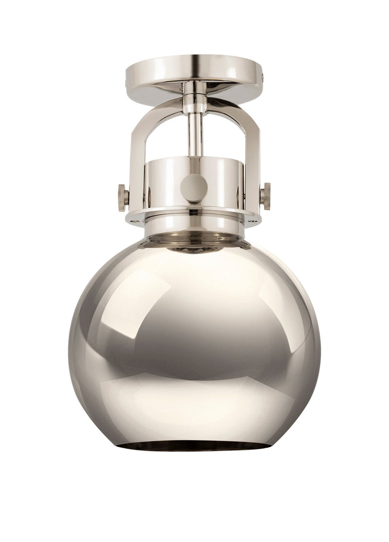 Innovations 410-1F-PN-M410-8PN One Light Flush Mount, Polished Nickel