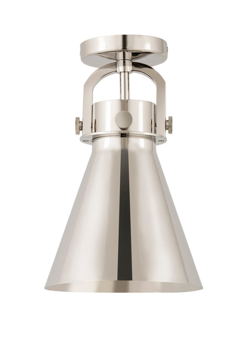 Innovations 410-1F-PN-M411-8PN One Light Flush Mount, Polished Nickel