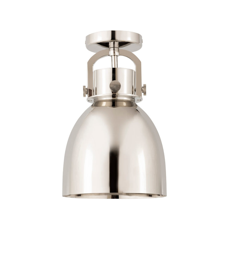 Innovations 410-1F-PN-M412-8PN One Light Flush Mount, Polished Nickel