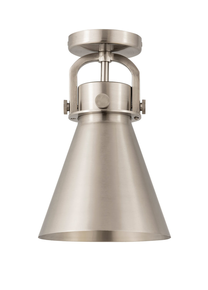 Innovations 410-1F-SN-M411-8SN One Light Flush Mount, Satin Nickel