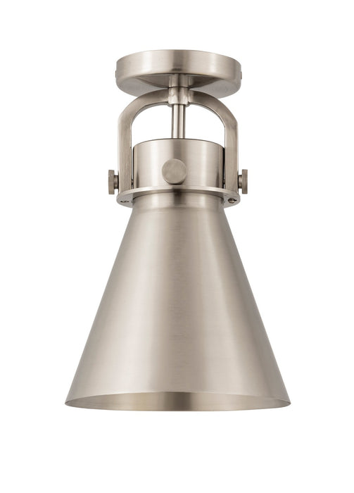 Innovations 410-1F-SN-M411-8SN One Light Flush Mount, Satin Nickel