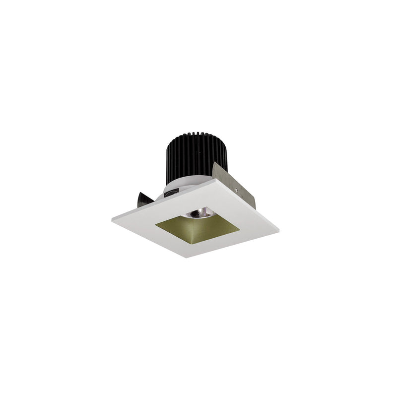 Nora Lighting NIOB-2SNDSQ40QCHMPW LED Reflector, Champagne Haze Reflector / Matte Powder White Flange