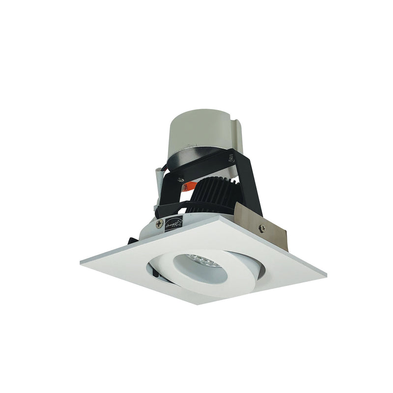 Nora Lighting NIR-4SGCDXMPW 4" Retrofit Square Gimbal Adj., Matte Powder White