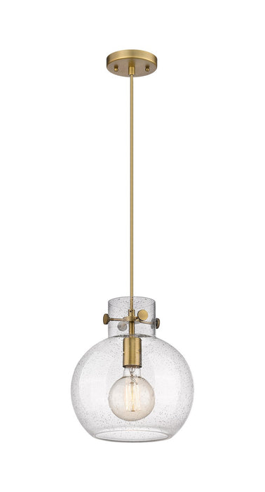 Innovations 410-1PM-BB-G410-10SDY One Light Mini Pendant, Brushed Brass