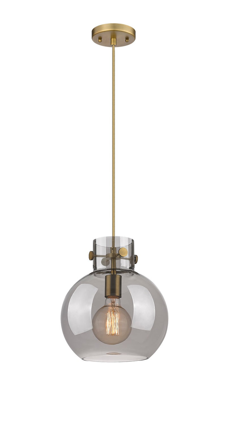 Innovations 410-1PM-BB-G410-10SM One Light Mini Pendant, Brushed Brass