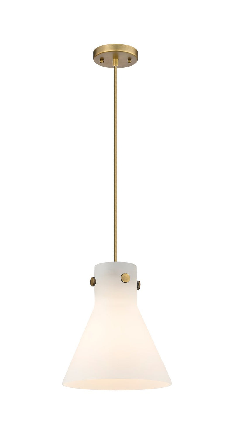 Innovations 410-1PM-BB-G411-10WH One Light Pendant, Brushed Brass