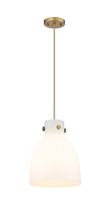 Innovations 410-1PM-BB-G412-10WH One Light Pendant, Brushed Brass