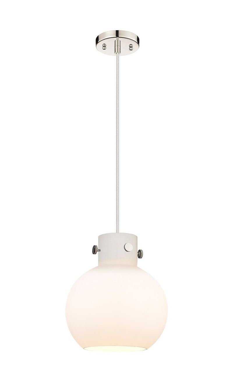 Innovations 410-1PM-PN-G410-10WH One Light Mini Pendant, Polished Nickel