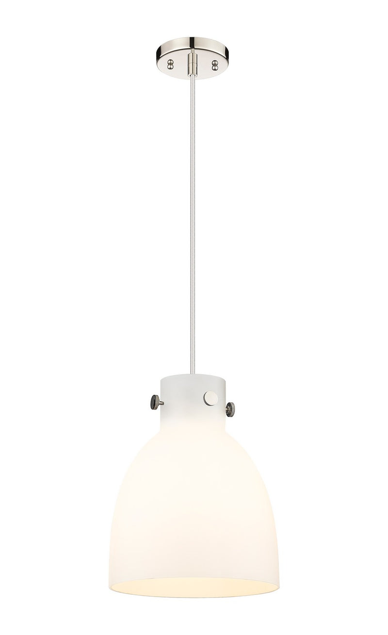 Innovations 410-1PM-PN-G412-10WH One Light Pendant, Polished Nickel