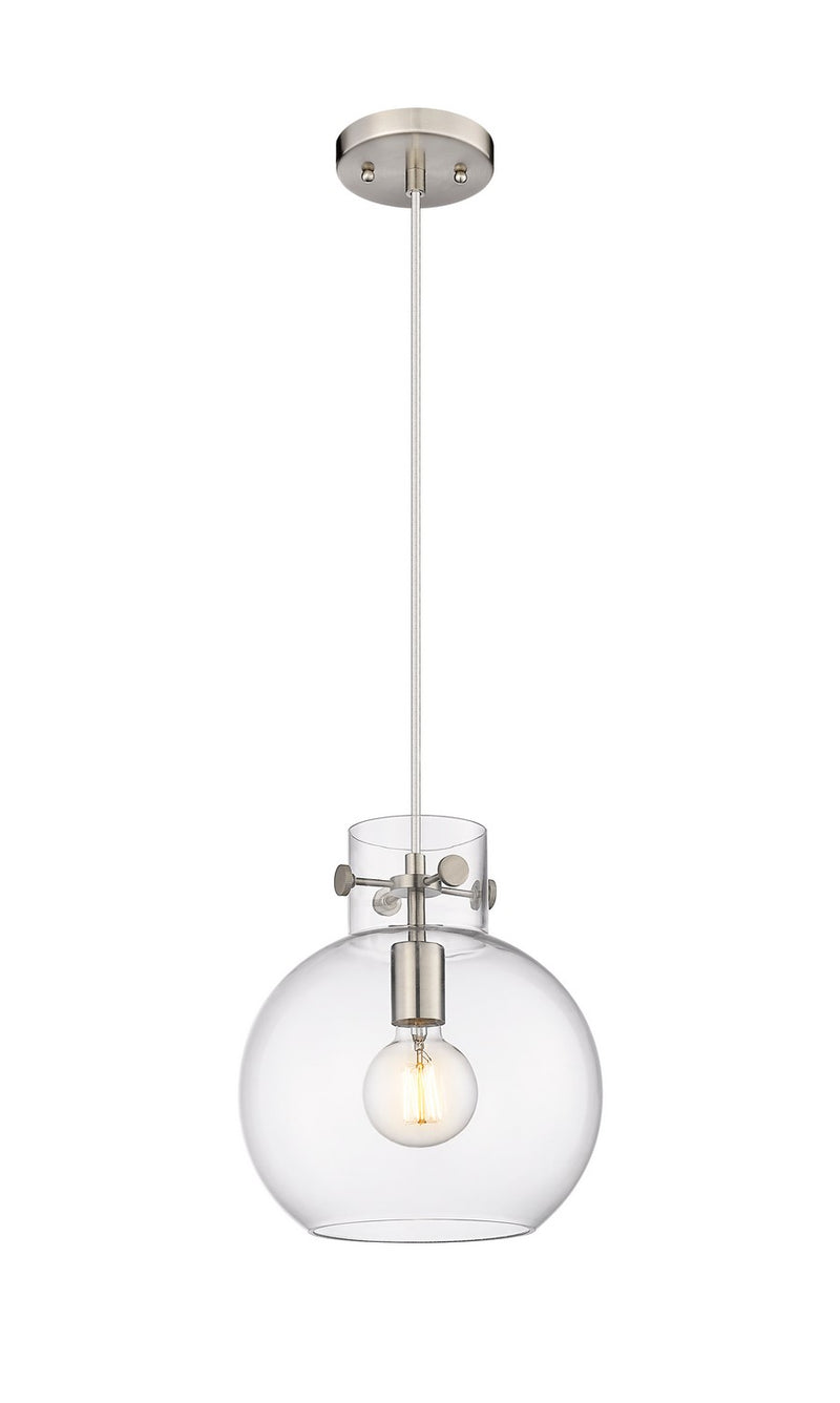 Innovations 410-1PM-SN-G410-10CL One Light Pendant, Satin Nickel