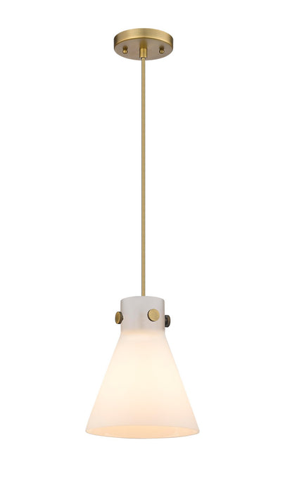 Innovations 410-1PS-BB-G411-8WH One Light Pendant, Brushed Brass