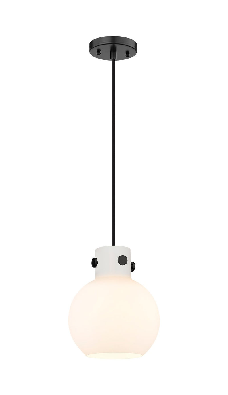 Innovations 410-1PS-BK-G410-8WH One Light Mini Pendant, Matte Black